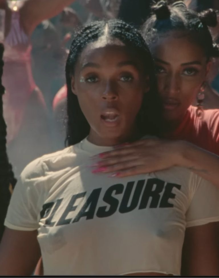 Janelle Monáe topless and seethrough in new music video